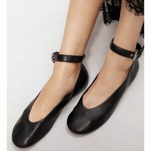 By Anthropologie Ankle Strap Flats